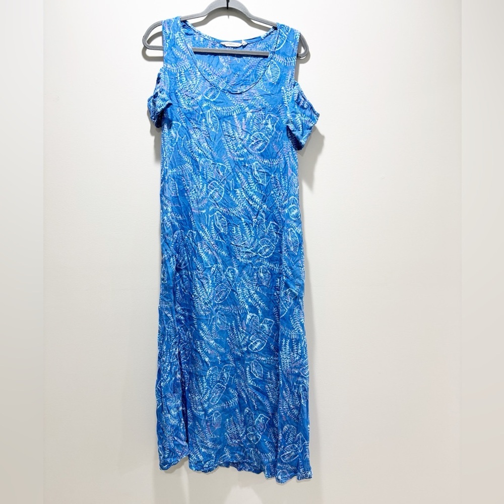 Soft Surroundings Women’s Tulipe Maxi Printed Dress Off The Shoulder Size M